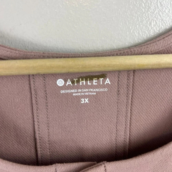 Athleta Farallon Printed Romper Size 3X Mocha Latte Pink Casual Travel Active - Picture 4 of 13